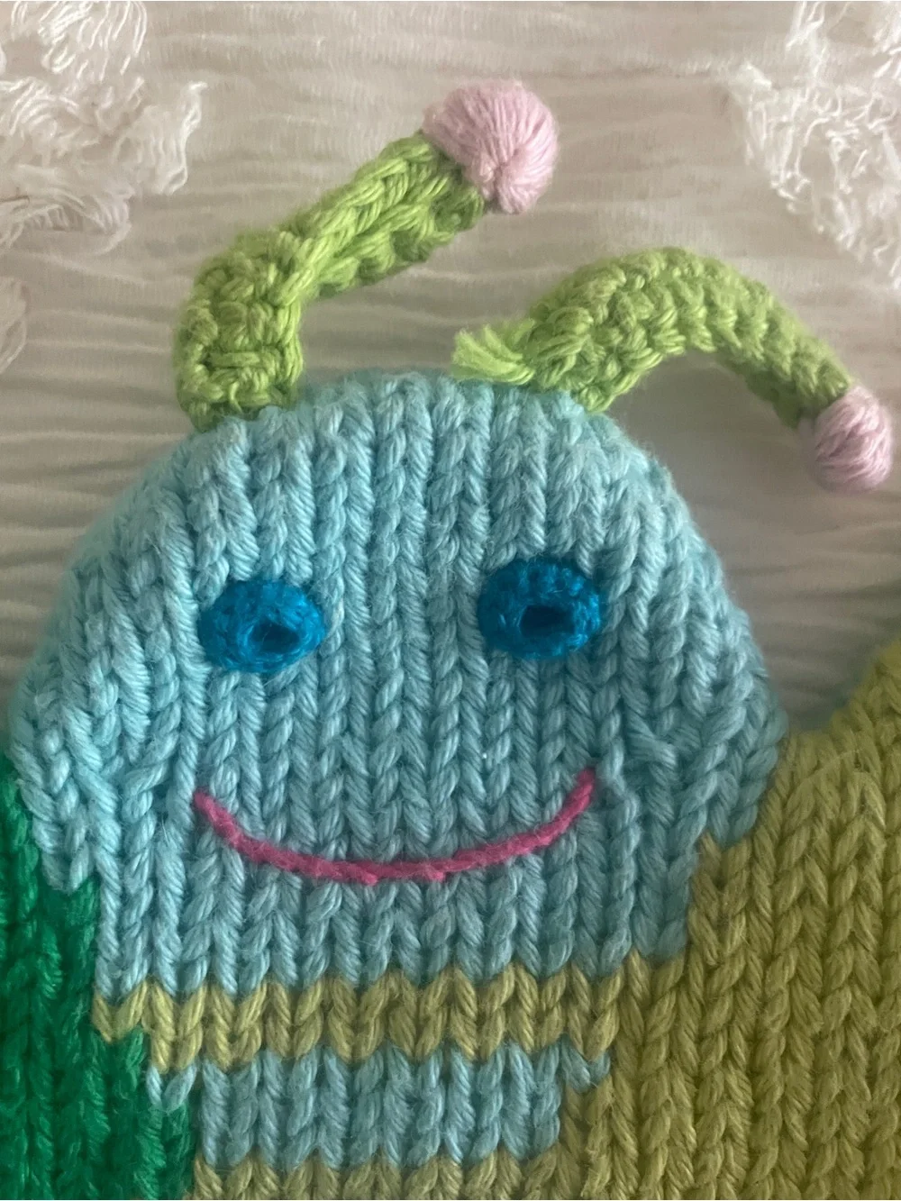Blabla Hand Knit Colorblock Butterfly Plush Toy - Multicolor, collectible.